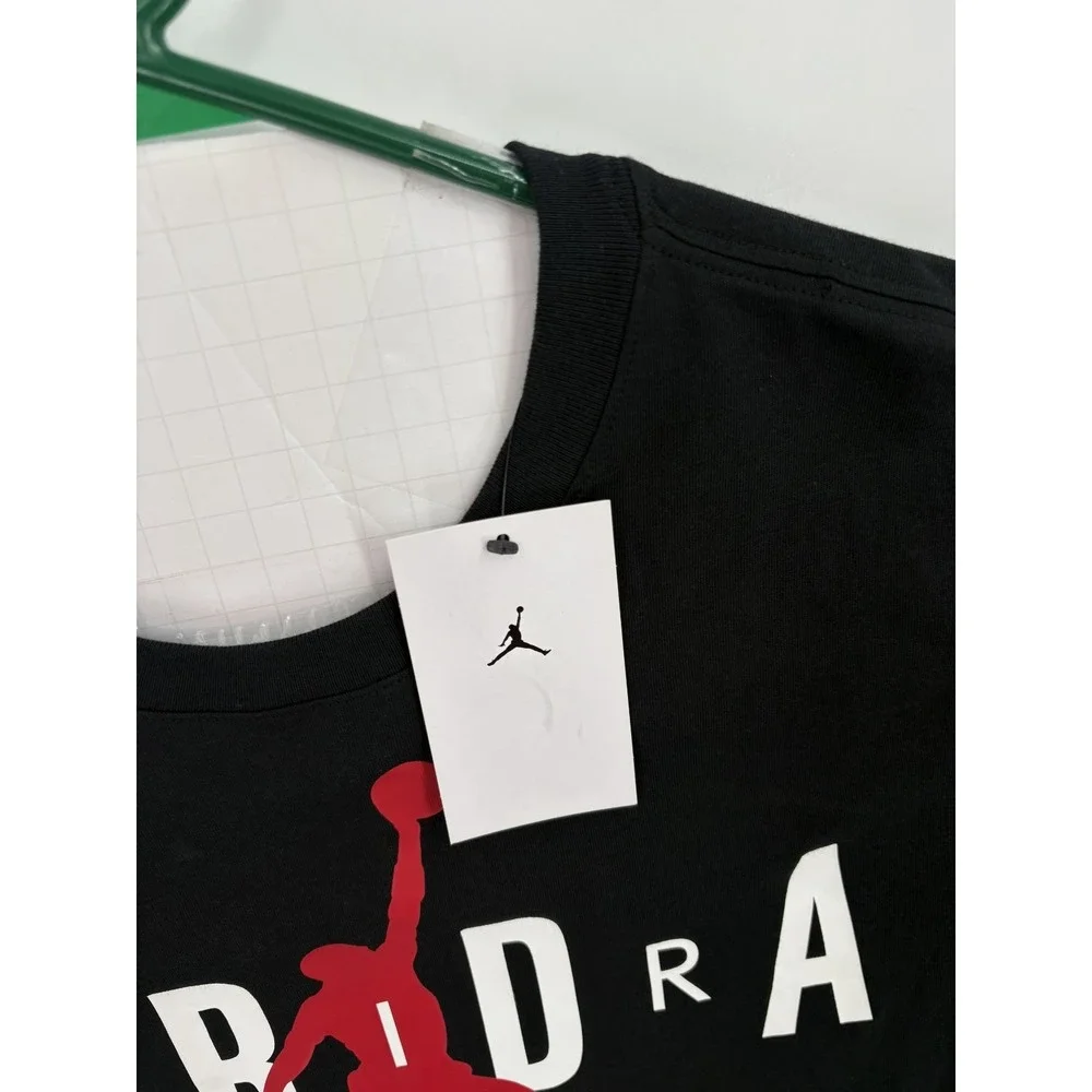 Air Jordan Jumpman Men's Black Spellout Short Sleeve Tee Shirt DV1445-010, NWT M